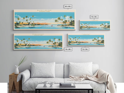 Biscayne National Park, Panoramic Florida Travel Art, National Park Print, Minimalist Travel Art, Midcentury Modern Style Landscape
