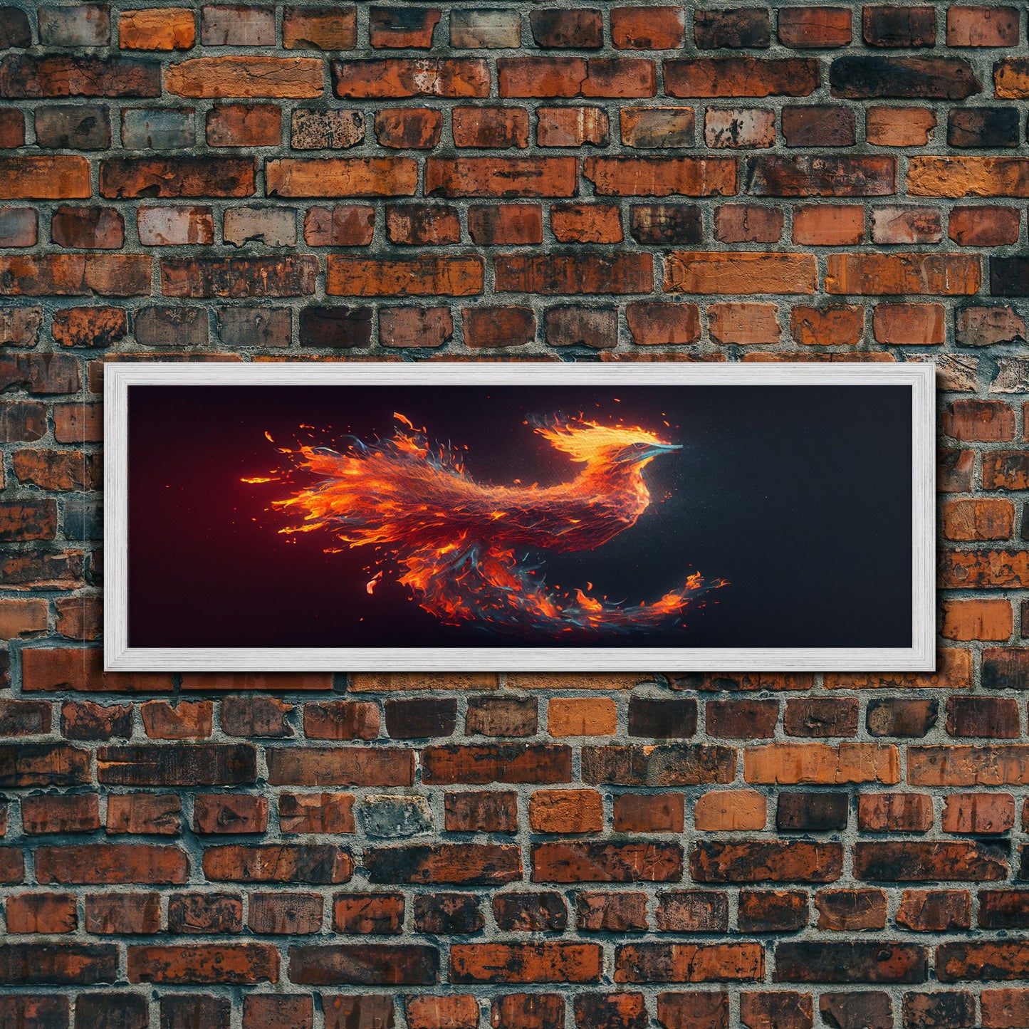 Panoramic Canvas Print Of "The Phoenix" - Rebirth Art - Framed Canvas Art - Framed Wall Art - Incredibly Beautiful Phoenix Decor