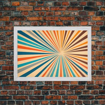 Mid Century Modern Art - Panoramic Canvas Print - Retro Loft Art - Large Wall Art Painting - Geometric Abstract Art - MCM Art