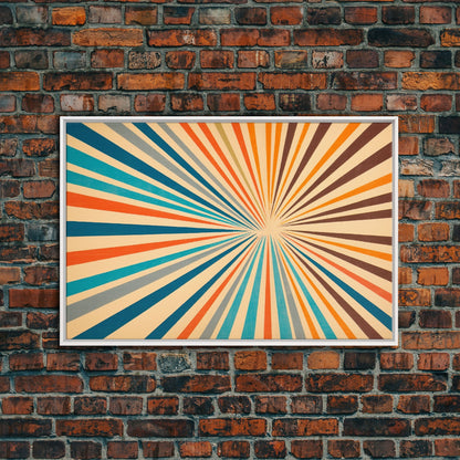 Mid Century Modern Art - Panoramic Canvas Print - Retro Loft Art - Large Wall Art Painting - Geometric Abstract Art - MCM Art