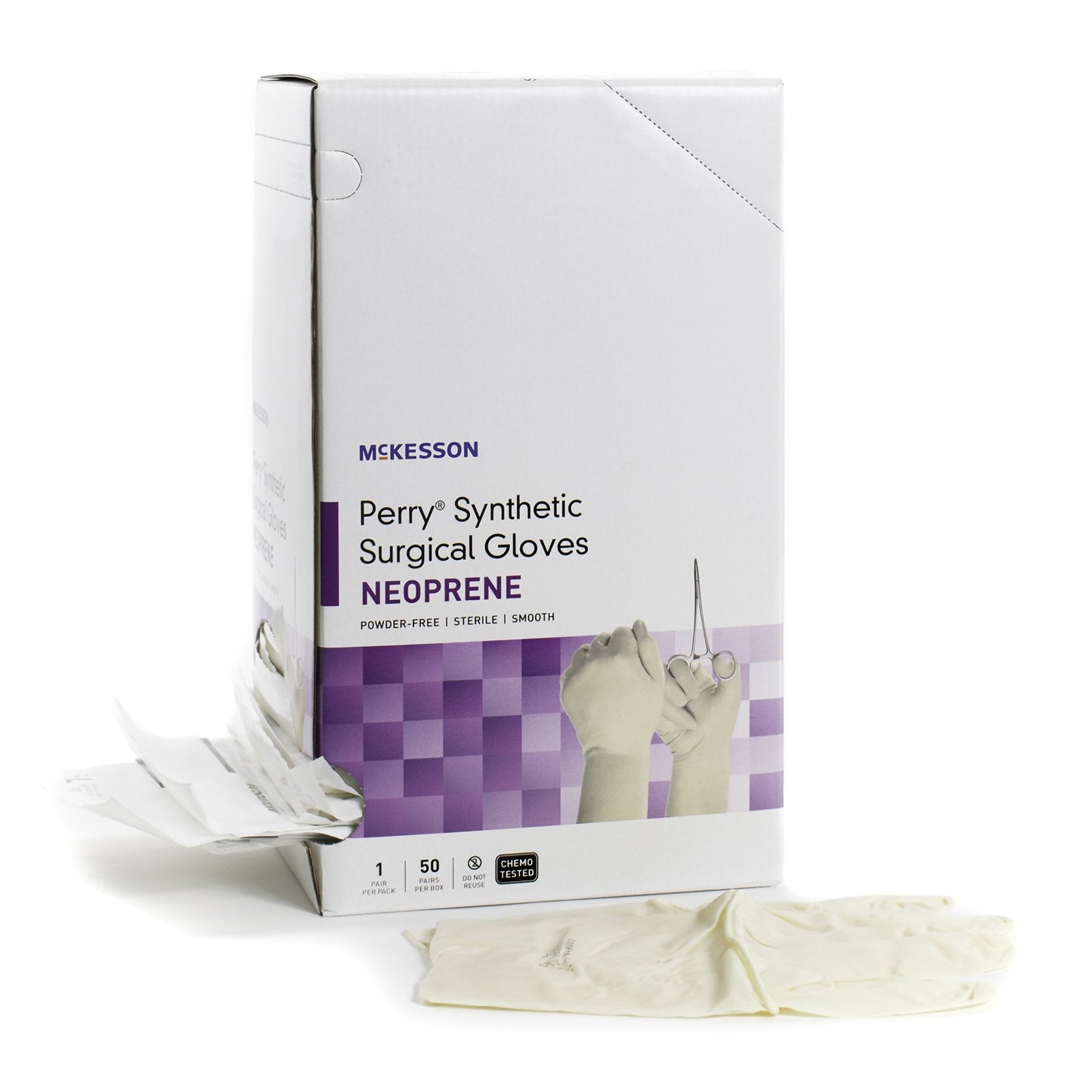 McKesson Perry® Polychloroprene Surgical Glove, Size 8.5, Cream 20-2685N