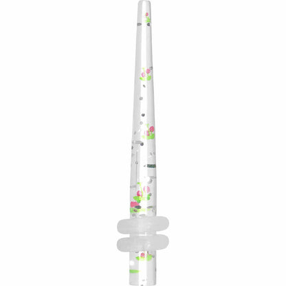 8G Clear Acrylic Glitter Cherry Confetti Taper