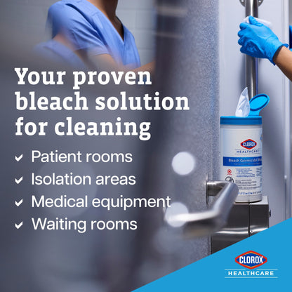 Clorox Healthcare® Bleach Germicidal Wipes, Individual Packets Box of 50 31424