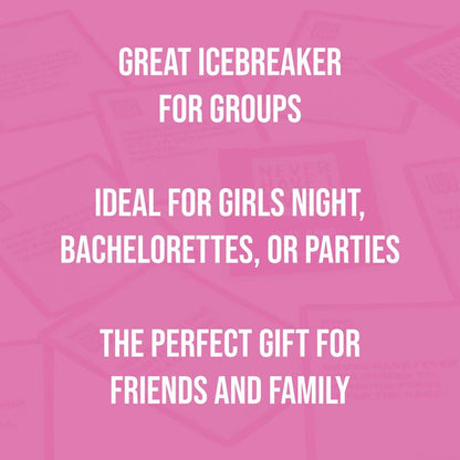 Never Have I Ever - the Ultimate Party Game for Bachelorette Parties, Ladies’ Nights, Girlfriends’ Game Nights, and Social Gatherings | Paddles Included | Intended for Mature Adult Women Ages 17+