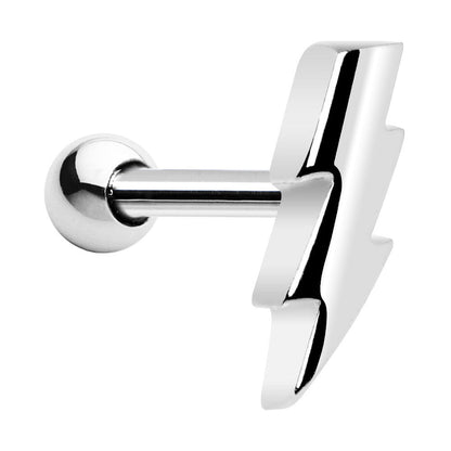 Silver 925 Lightning Bolt Cartilage Tragus Earring