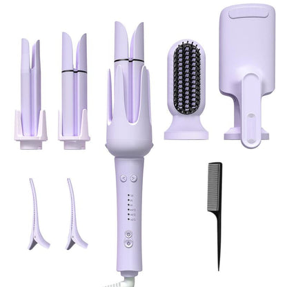 Curling Iron Wand -5 in 1 Curling Wand Set with 3 Barrel Hair Crimper for Women, Fast Heating Crimper Wand Curler in All Hair Type, Women Gifts