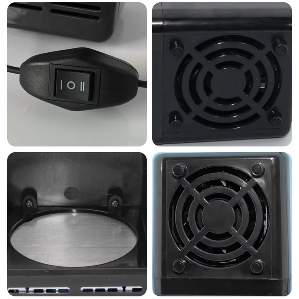 Mini USB Fridge Portable Cooler Beverage Drink Cans Cooler / Warmer Refrigerator for Car Laptop PC Computer Black Red Color 2025