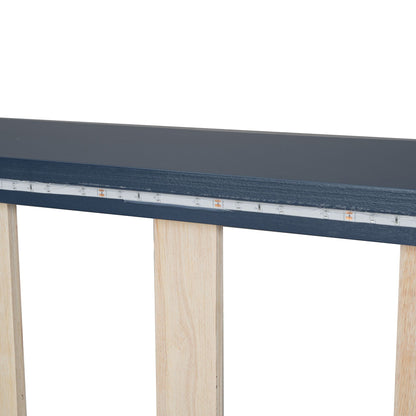 Race Car Shaped Platform Bed With LED And Upholstered Backrest In
