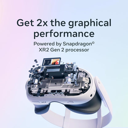 Meta Quest 3 512GB | VR Headset — Thirty Percent Sharper Resolution — 2X Graphical Processing Power — Virtual Reality without Wires — Access to 40+ Games with a 3-Month Trial of Meta Horizon+ Included