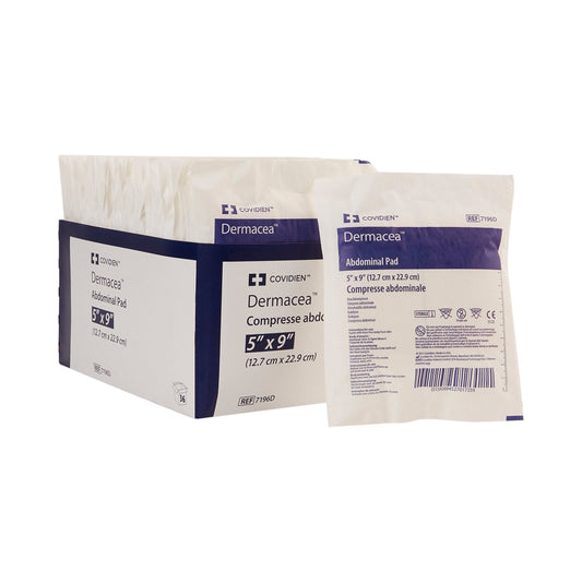 Dermacea™ Sterile Abdominal Pad, 5 x 9 Inch, 7196D