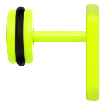 Light Green Neon Enamel Music Note Cheater Plug