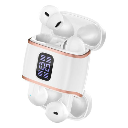 [4 Pods] 2-In-1 J40 Wireless Earbuds | 2 Pairs in 1 Case | Perfect for Couples & Gifting | 120H Battery - Black/White