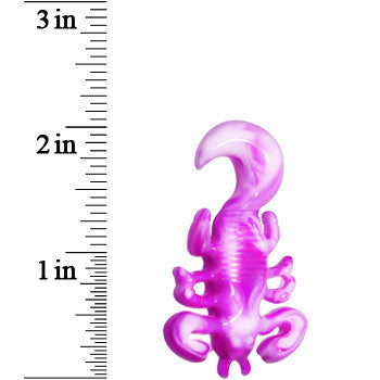 00G Pink White Acrylic Scorpion Hanger Plug