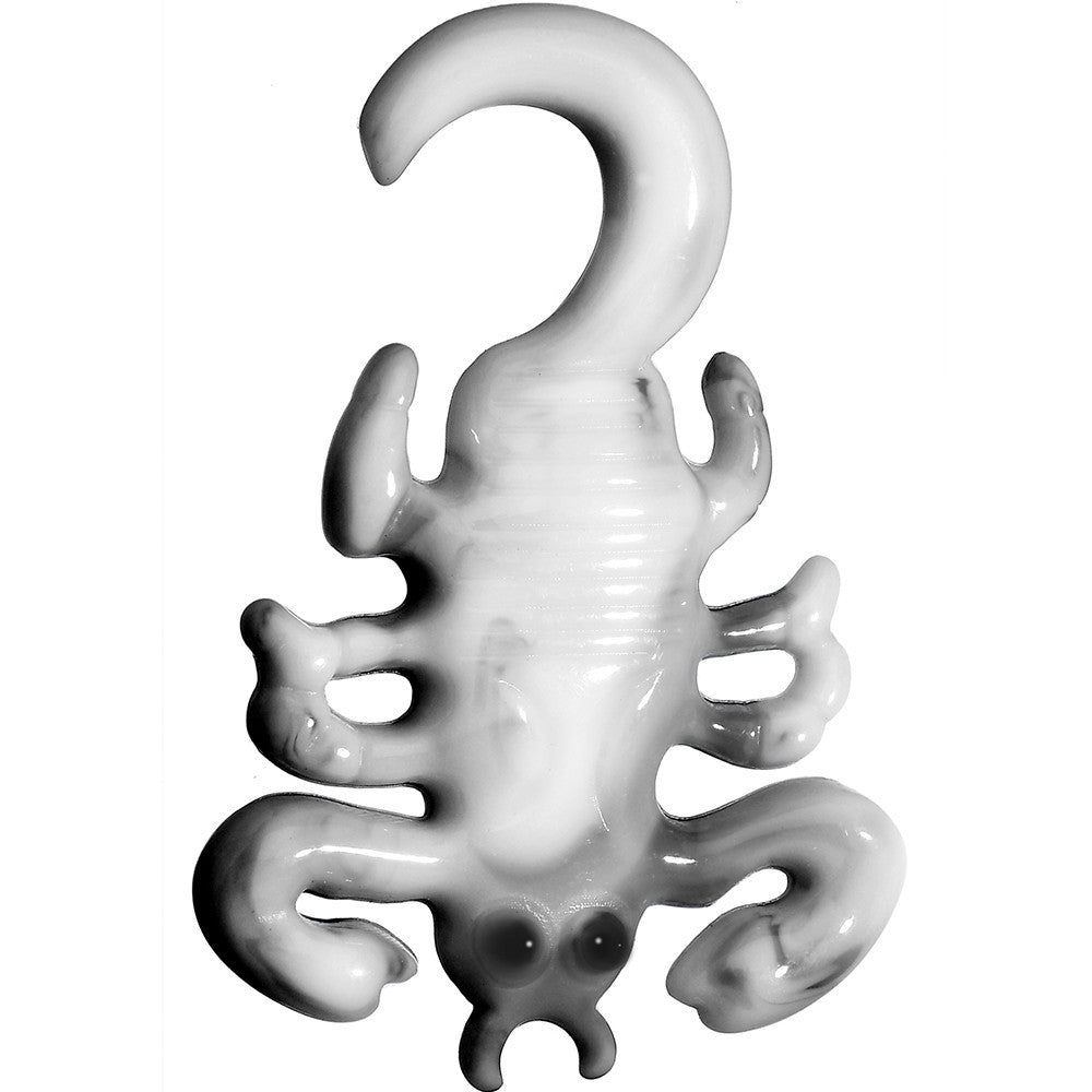 4G Black White Acrylic Scorpion Hanger Plug