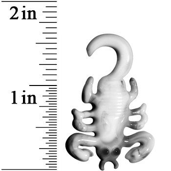 4G Black White Acrylic Scorpion Hanger Plug