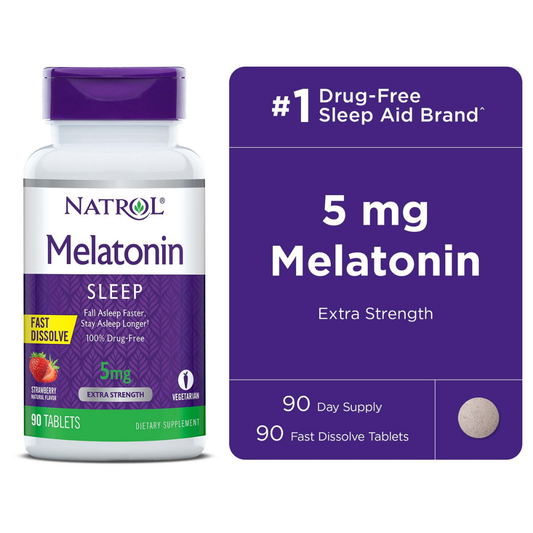 Natrol Melatonin 5mg Fast Dissolve Tablets Strawberry (90 ct)