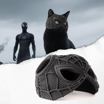 Yipintang Soft & Caring Silicone Cat Bat Mask, Skin-Friendly Halloween Costume for Cats, Lightweight & Flexible Pet Cosplay Accessories, Black Bat