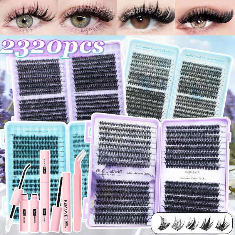 High-Capacity False Eyelashes in Various Styles, D-Curved Design, Easy DIY Personal False Eyelashes, Including Adhesives and Sealants, as Well as Tools for Attaching the False Eyelashes. DIY False Eyelash Extension Kit, Suitable for Daily Use, Parties