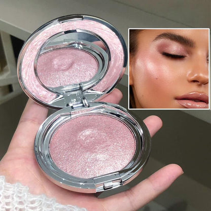 3-Piece Sun-Kissed Bronzer & Highlighter Set | Diamond Flash & Pearlescent Glow! Mashed Potato Cream Formula - Long-Lasting & Non-Smudged. Rose Gold Case for Face Brightening & Contouring!