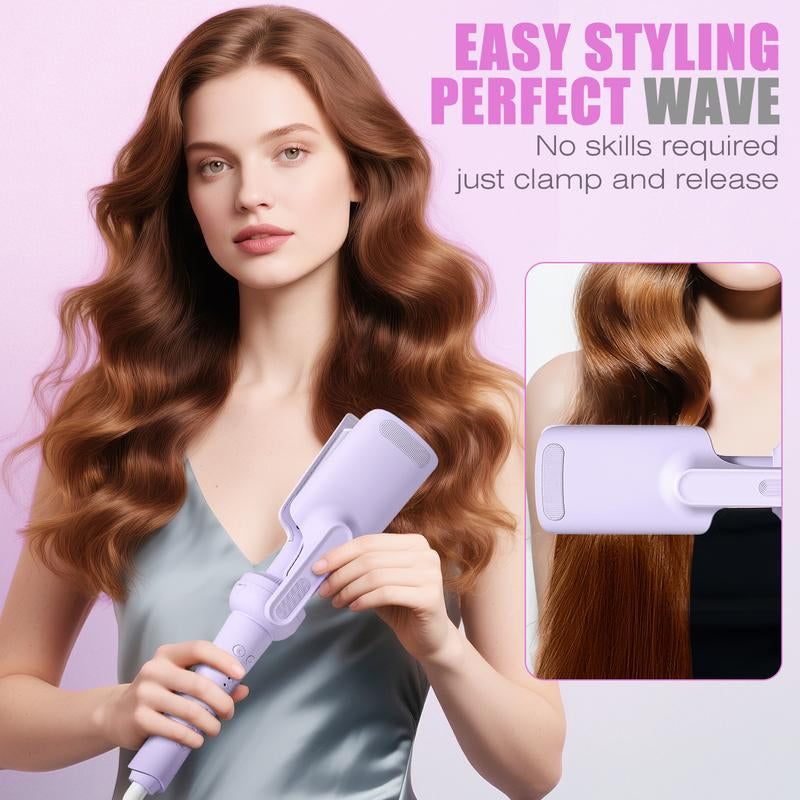 Curling Iron Wand -5 in 1 Curling Wand Set with 3 Barrel Hair Crimper for Women, Fast Heating Crimper Wand Curler in All Hair Type, Women Gifts