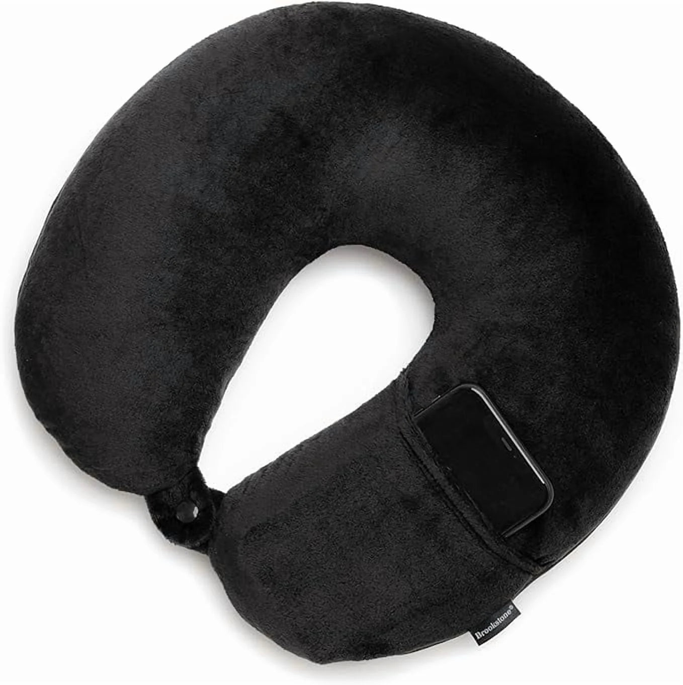 Brookstone Microbead Travel Neck Pillow - Lightweight U-Shaped Travel Pillow for Neck Support