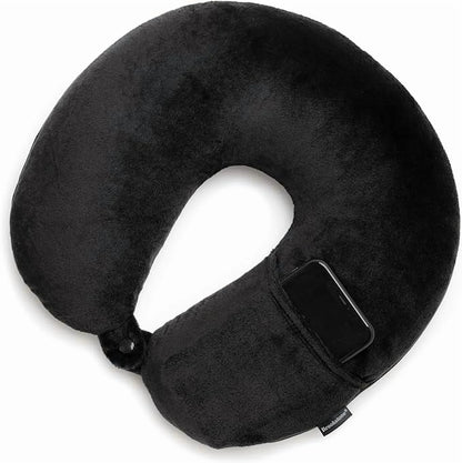 Brookstone Microbead Travel Neck Pillow - Lightweight U-Shaped Travel Pillow for Neck Support