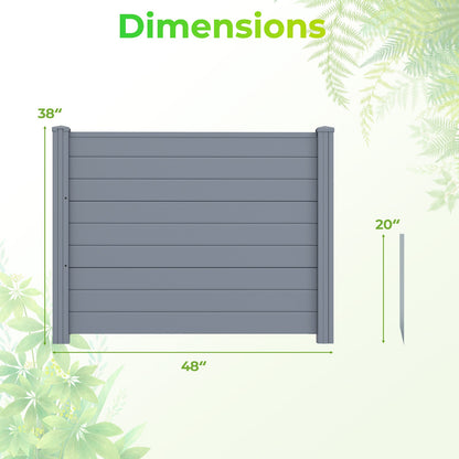 Outdoor PVC Air Conditioner Fence with 20 Inch Long Stakes