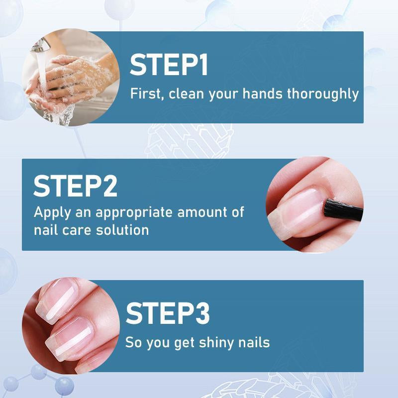 【Buy One, Get Two Free】Rozino 3 Days Nail Care Formula with Keratin Amino Acid & Aloe for Superior Nail Nourishment 16Ml Bottle for Healthy Nails Manicure