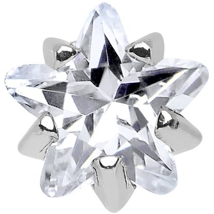 4mm Crystalline Cubic Zirconia Star Cartilage Tragus Earring