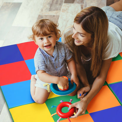 58 Inch Baby Folding Activity Floor Mat Toddler Foam Play Mat