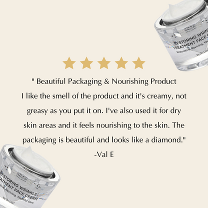 Restoring Wrinkle Treatment Face Cream – Vegan, Hypoallergenic, Gluten-Free Anti-Aging Formula