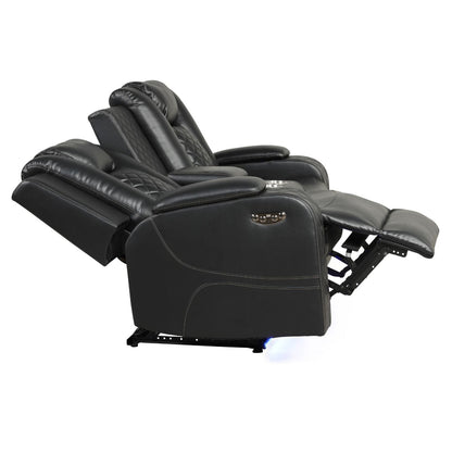Benz - Power Reclining Loveseat With LED Lighting And Built In USB