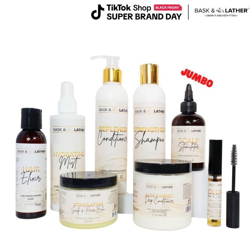 Revitalize Your Hair with the Bask & Lather Ultimate Healthy Hair Care Bundle - Limited Edition!