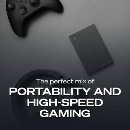 Seagate Game Drive for Xbox 5 TB External Hard Drive Portable HDD - USB 3.2 Gen 1, Black with Built-In Green LED Bar, Xbox Certified, 3 Year Rescue Services(Stkx5000403)