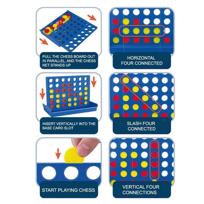 Four in a Row Bingo Chess Connect Classic Family Board Game Toys Fun Educational Toy for Kids Children Entertainment Board Games