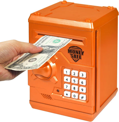 HUSAN Piggy Bank for Kids, Electronic Password Code Money Bank ATM Bank Box Coin Bank for Children Boys and Girls (Black)