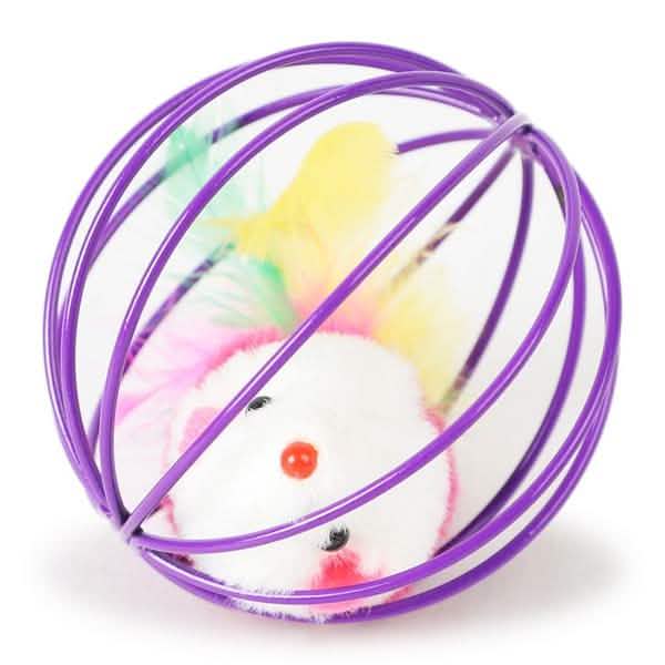 5-Pack: Pet Cat Kitten Playing Mouse Ball Cage