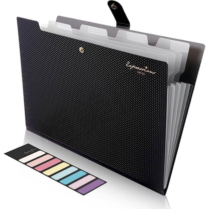 5 Pocket Folder with Labels, Letter Size Expanding File Folder Organizer