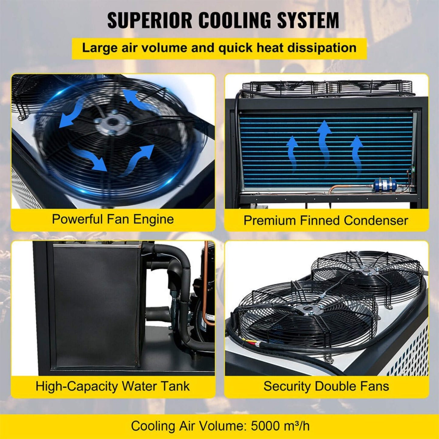 Smart Air-Cooled SS Industrial Water Chiller With LCD Display (SAK26458)