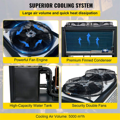 Smart Air-Cooled SS Industrial Water Chiller With LCD Display (SAK26458)