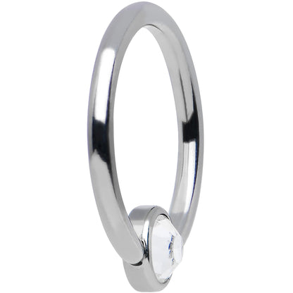 16G 3/8 Fuschia Gem Disc Titanium BCR Captive Ring