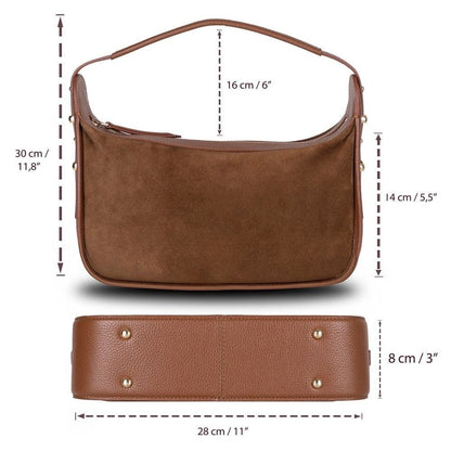 Dolcezza Women’s Suede Leather Bag – Suede Leather Women’s Tote & Shoulder Bag for Everyday Elegance | Minimal & Handcrafted