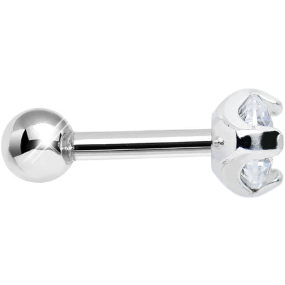 4mm Clear Cubic Zirconia Round Tragus Cartilage Earring