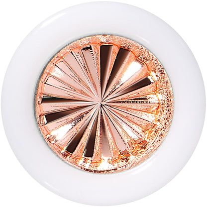 White Acrylic Pink Flashy Tire Rim Saddle Plug 2G to 20mm