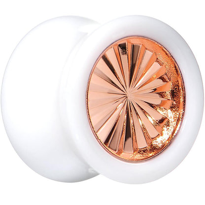 White Acrylic Pink Flashy Tire Rim Saddle Plug 2G to 20mm