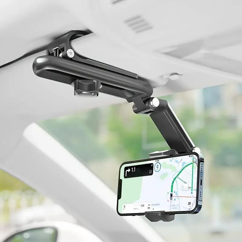 Good Quality New 1080° Multi-Function Sun Visor Universal 360 Degree Rotating Phone Holder Suitable for Any Scene Car Holder -Rotatable and Retractable