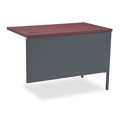 HON Metro Classic Series Workstation Return, Left, 42w x 24d x 29.5h, Mahogany/Charcoal