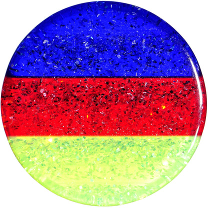 5/8 Green Red Blue Acrylic Vibrant Glitter Saddle Plug