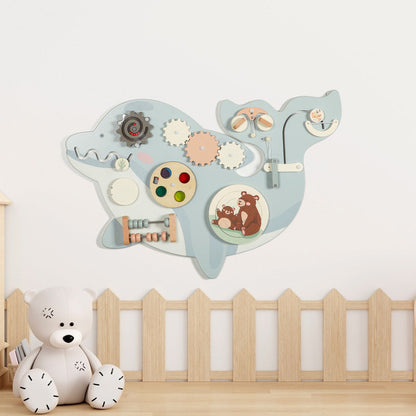 Kids Bedroom Busy Board Educational Wooden Toy