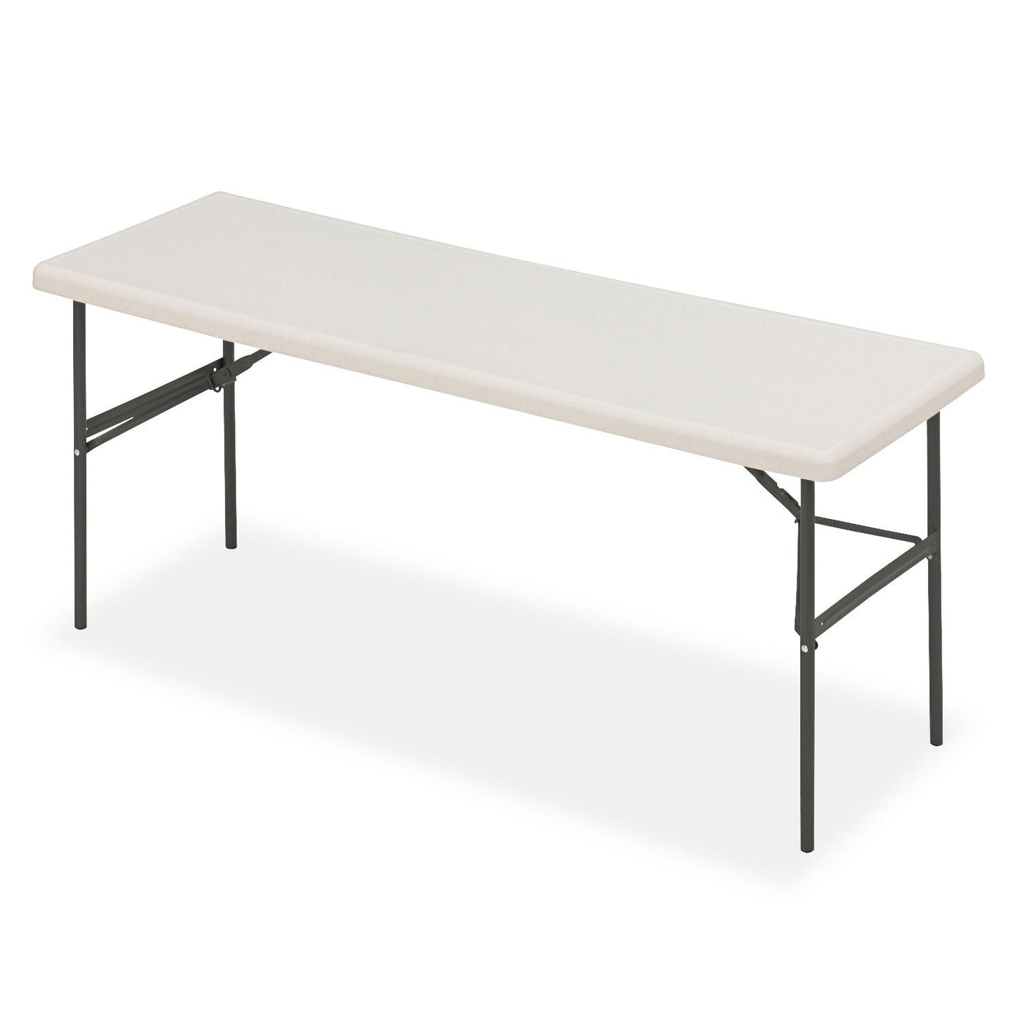 Iceberg IndestrucTable Classic Folding Table, Rectangular Top, 1,200 lb Capacity, 72w x 24d x 29h, Platinum